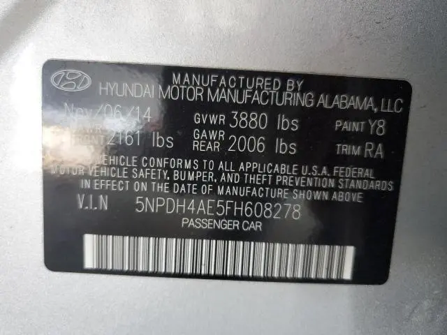 2015 HYUNDAI ELANTRA SE  