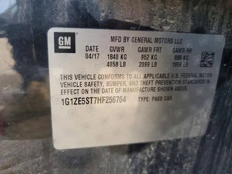 2017 CHEVROLET MALIBU LT  