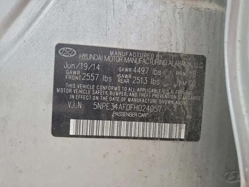2015 HYUNDAI SONATA   