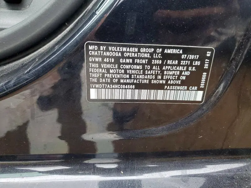 2017 VOLKSWAGEN PASSAT R-LINE  