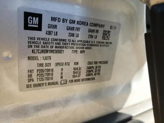 2021 CHEVROLET TRAX LS  