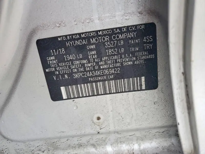 2019 HYUNDAI ACCENT SEL  