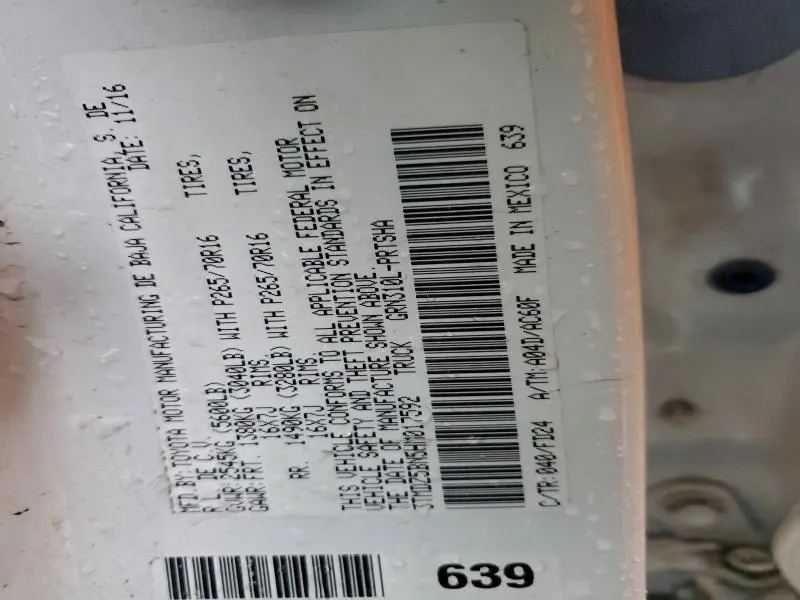 2017 TOYOTA TACOMA DOUBLE CAB  