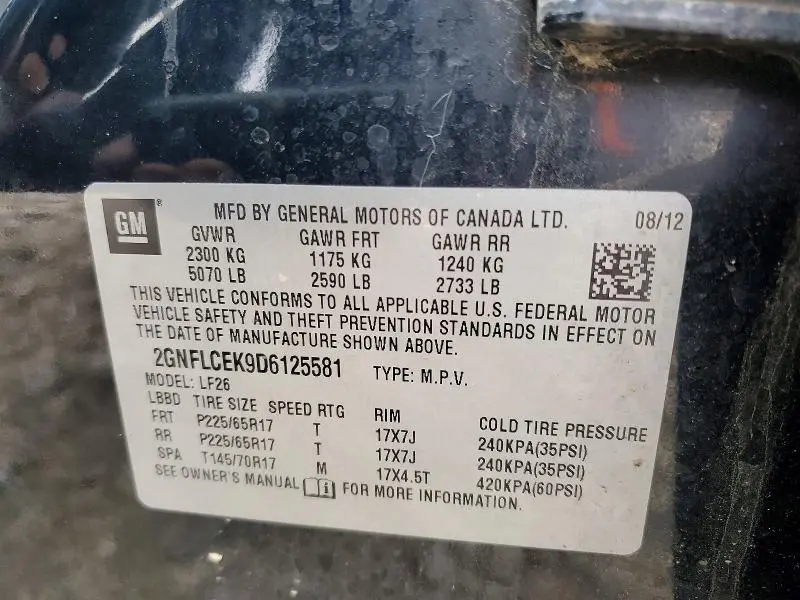 2013 CHEVROLET EQUINOX LS  