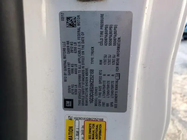 2017 CHEVROLET SILVERADO C2500 HEAVY DUTY  