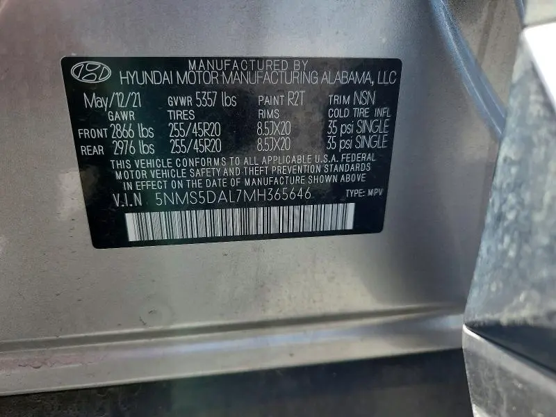 2021 HYUNDAI SANTA FE CALLIGRAPHY  