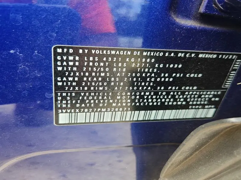 2023 VOLKSWAGEN TAOS SE  