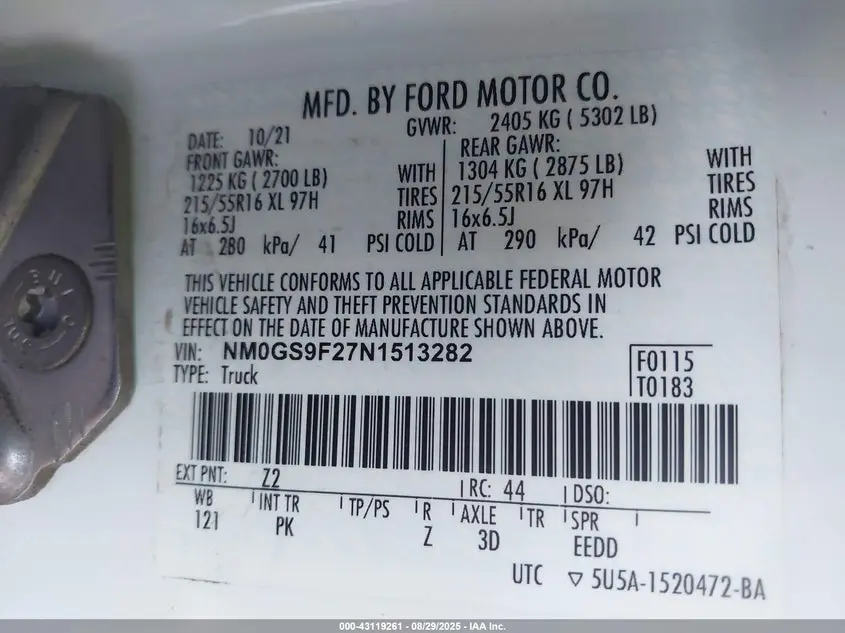 2022 FORD TRANSIT CONNECT XLT PASSENGER