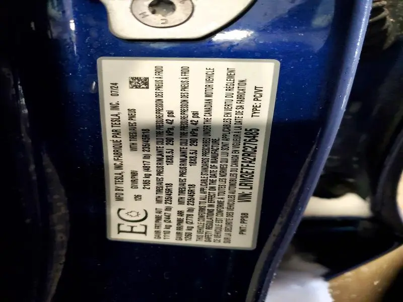 2024 TESLA MODEL 3   