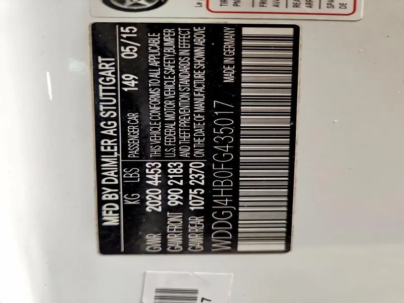 2015 MERCEDES-BENZ C 250  