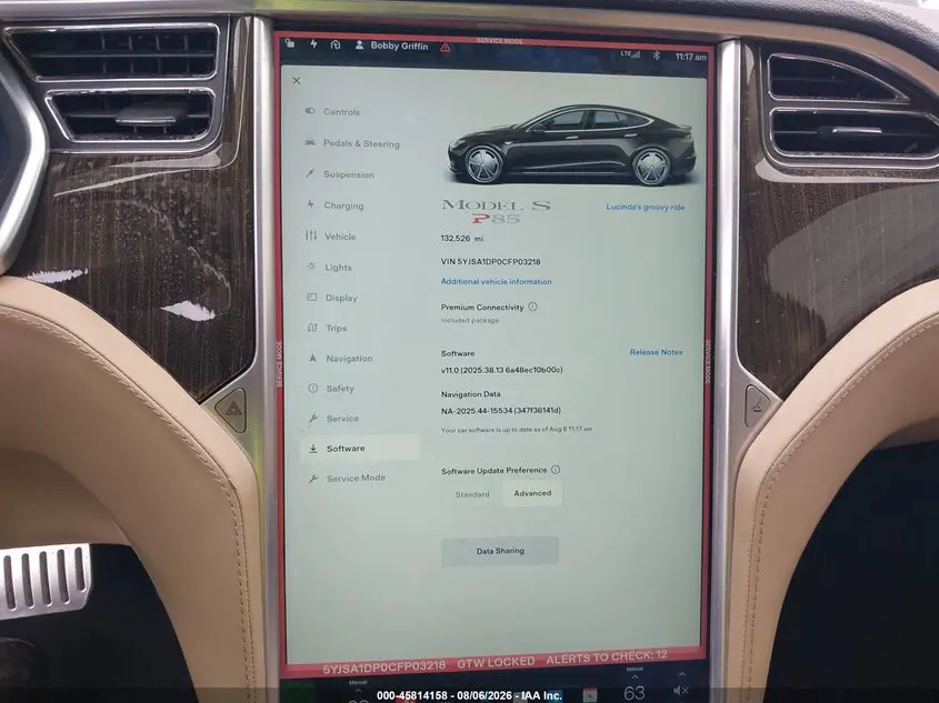 2012 TESLA MODEL S PERFORMANCE/SIGNATURE PERFORMANCE