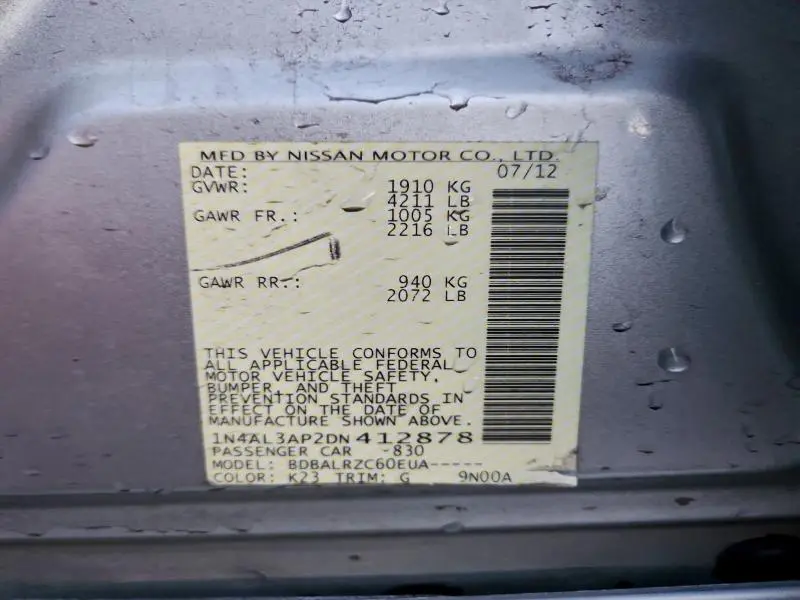 2013 NISSAN ALTIMA 2.5  