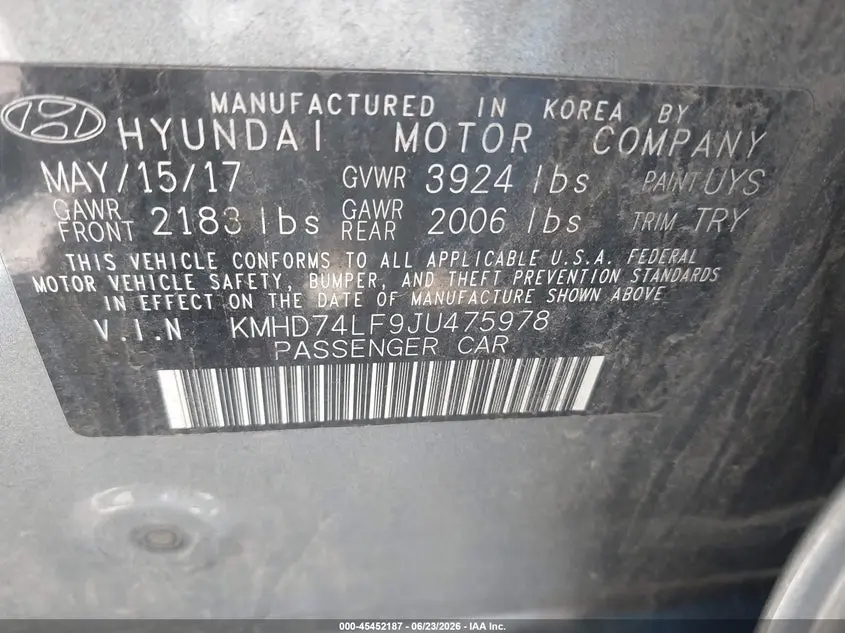 2018 HYUNDAI ELANTRA SE