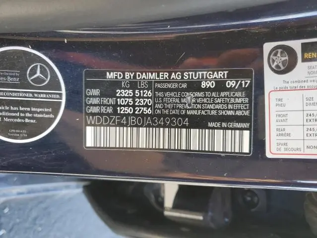 2018 MERCEDES-BENZ E 300  