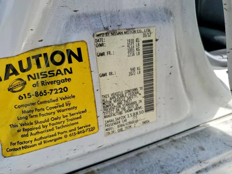 2013 NISSAN ALTIMA 2.5  