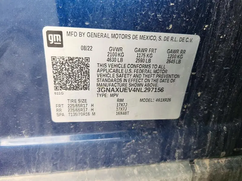 2022 CHEVROLET EQUINOX LT  