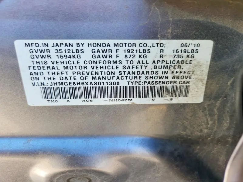 2010 HONDA FIT SPORT  