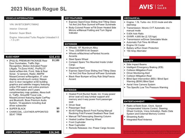 2023 NISSAN ROGUE SL