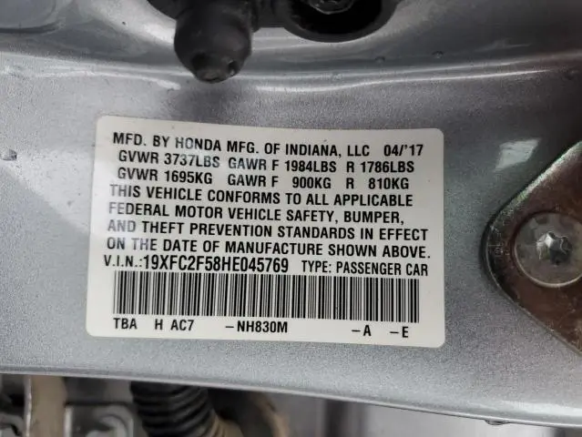 2017 HONDA CIVIC LX  