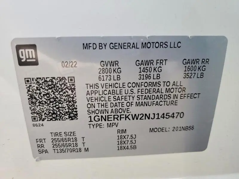 2022 CHEVROLET TRAVERSE LS  