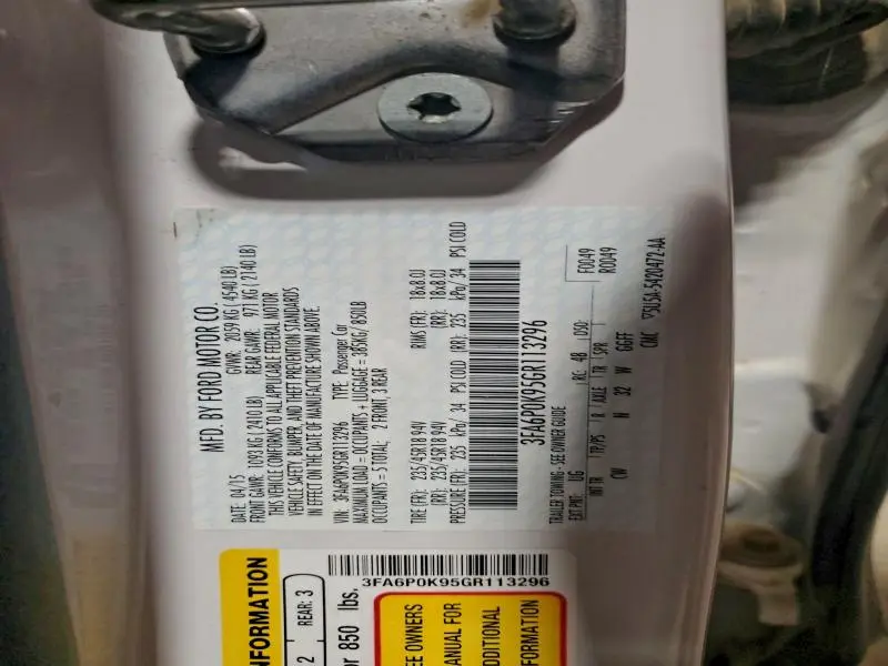 2016 FORD FUSION TITANIUM  