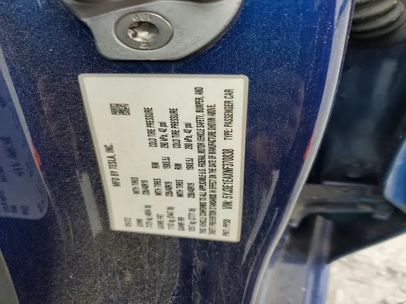 2022 TESLA MODEL 3   