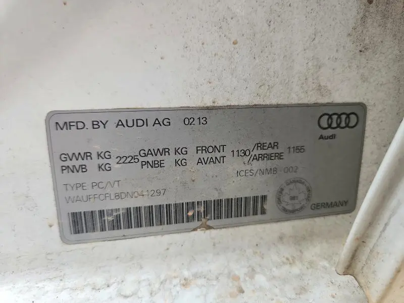 2013 AUDI A4 PREMIUM PLUS  
