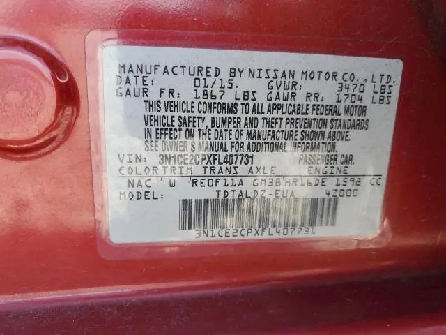 2015 NISSAN VERSA NOTE S
