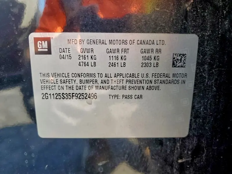 2015 CHEVROLET IMPALA LT  