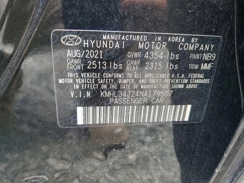 2022 HYUNDAI SONATA LIMITED  