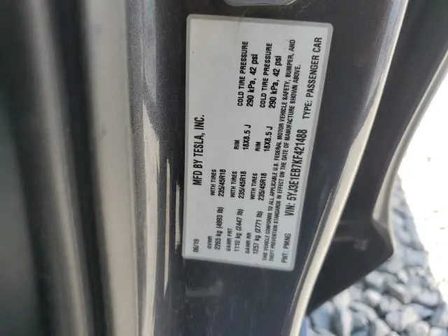 2019 TESLA MODEL 3   