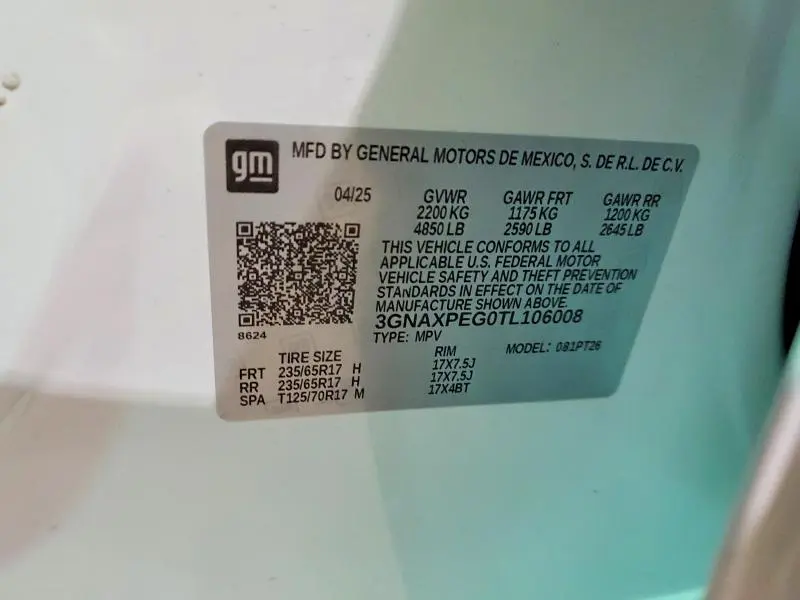 2026 CHEVROLET EQUINOX LT  