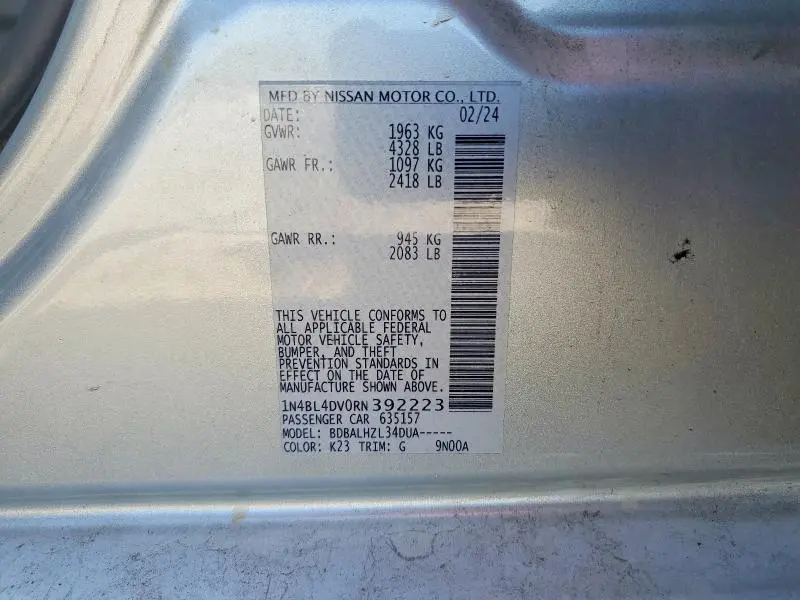 2024 NISSAN ALTIMA SV  