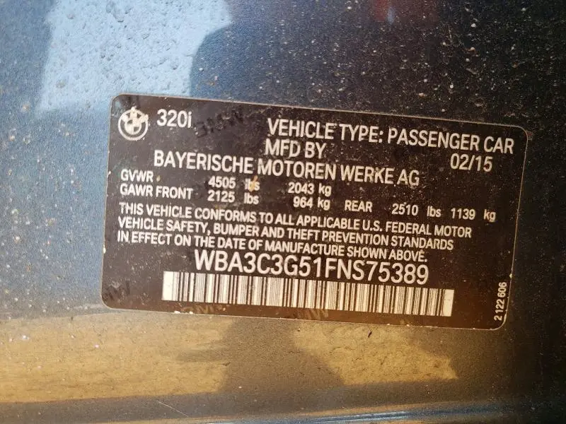 2015 BMW 320 I XDRIVE  