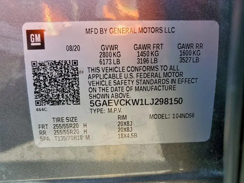 2020 BUICK ENCLAVE AVENIR  