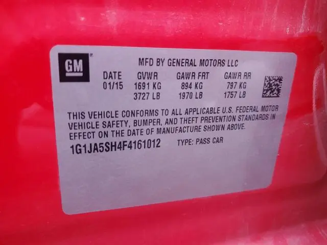 2015 CHEVROLET SONIC LS  