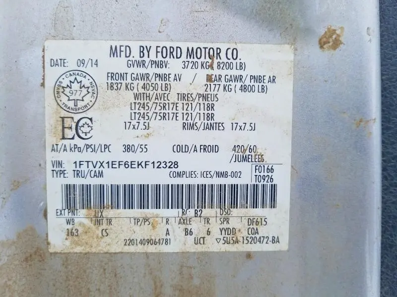 2014 FORD F150 SUPER CAB  