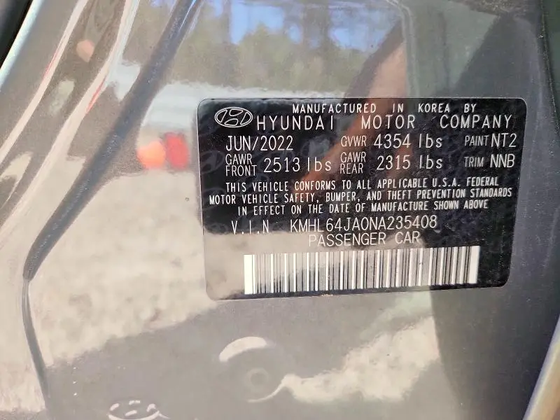 2022 HYUNDAI SONATA SEL  