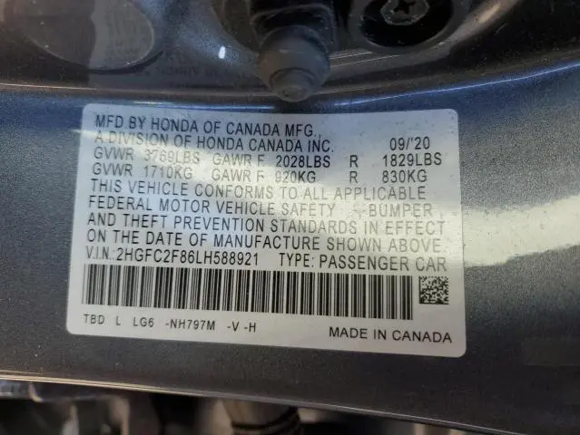 2020 HONDA CIVIC SPORT