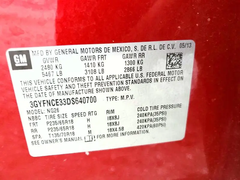 2013 CADILLAC SRX LUXURY COLLECTION  