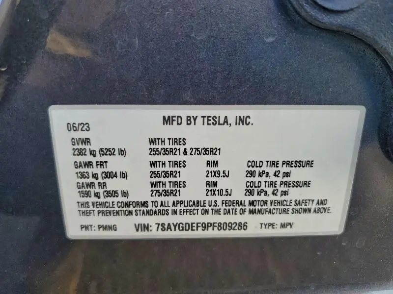 2023 TESLA MODEL Y   
