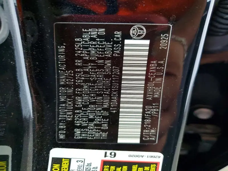 2025 TOYOTA CAMRY XSE  