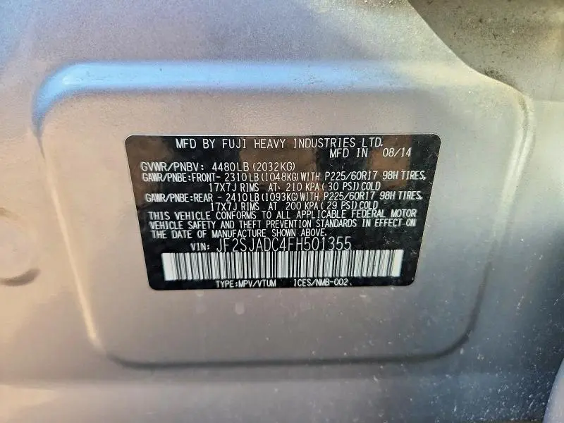 2015 SUBARU FORESTER 2.5I PREMIUM  