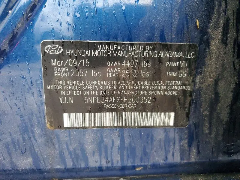 2015 HYUNDAI SONATA SPORT  