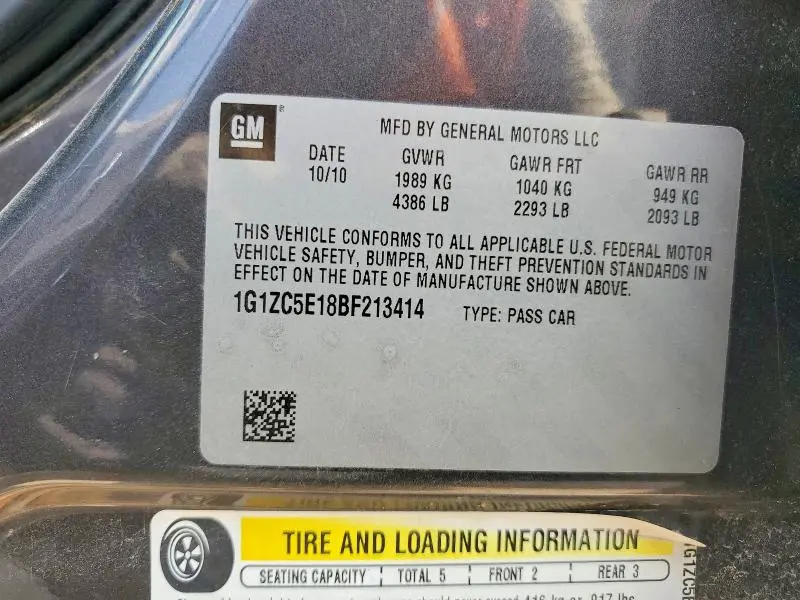 2011 CHEVROLET MALIBU   