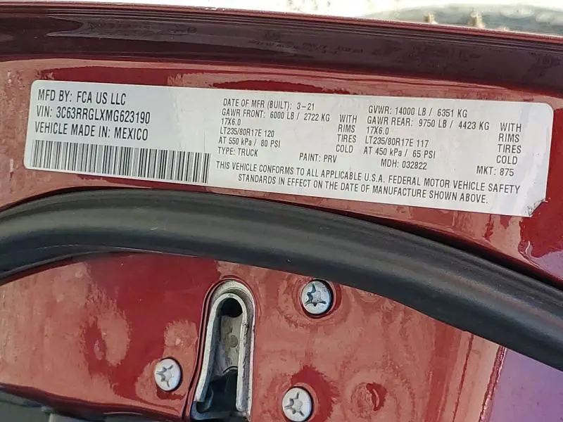 2021 RAM 3500 TRADESMAN  
