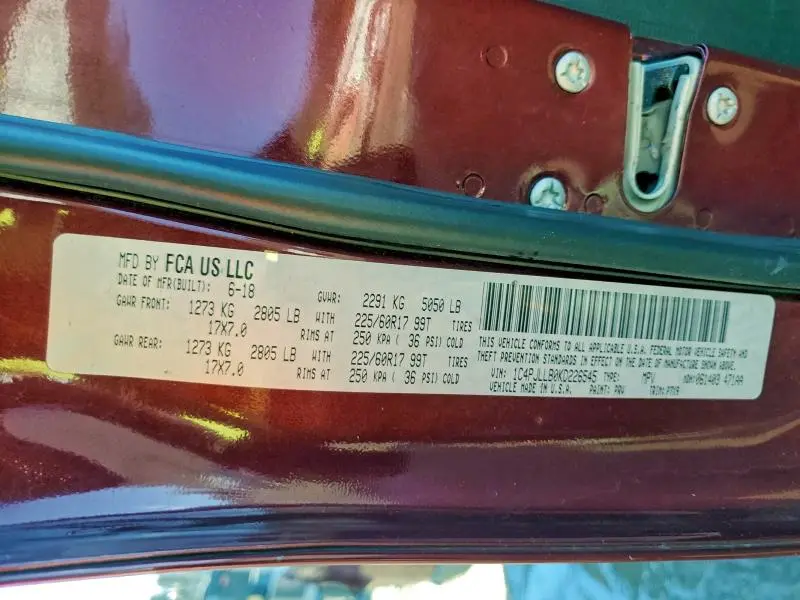 2019 JEEP CHEROKEE LATITUDE PLUS  