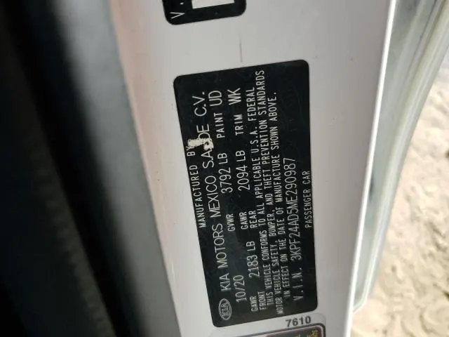 2021 KIA FORTE FE  