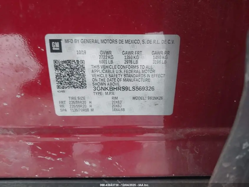 2020 CHEVROLET BLAZER AWD 2LT