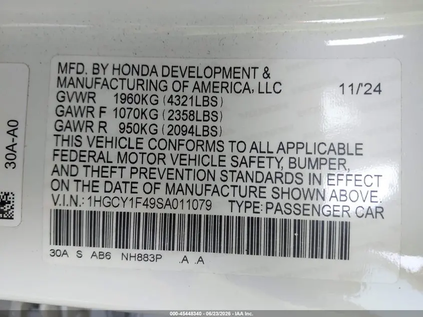 2025 HONDA ACCORD SE